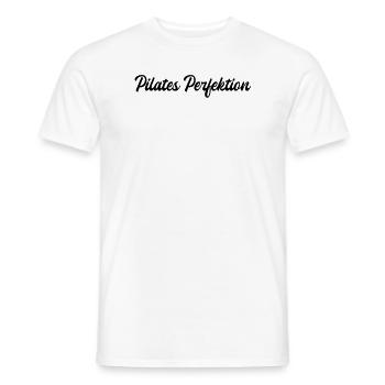 Pilates - Pilates Perfektion - Männer T-Shirt - Weiß - Vorne - AI Model Male 178 dark (178cm)
