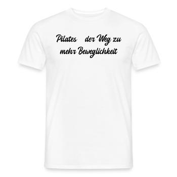 Pilates - Pilates - der Weg zu mehr Beweglichkeit - Männer T-Shirt - Weiß - Vorne - AI Model Male 178 dark (178cm)