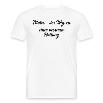 Pilates - Pilates - der Weg zu einer besseren - Männer T-Shirt - Weiß - Vorne - AI Model Male 178 dark (178cm)