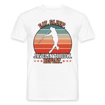 Manger dormir Javelin Lancer Répéter - T-shirt homme - blanc - Devant - AI Model Male 178 dark (178cm)