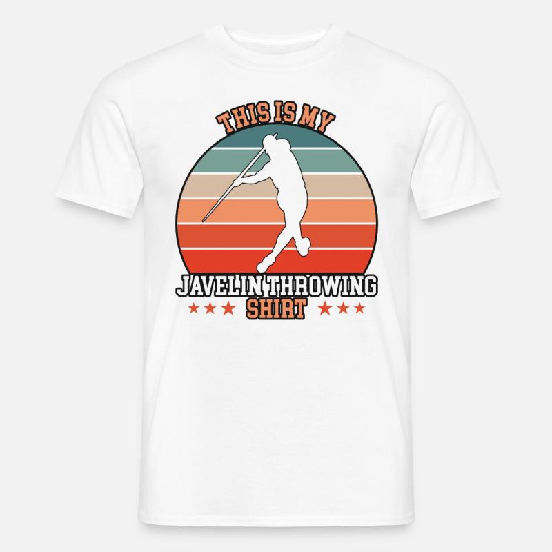 Javelin Throwing Speerwurf - Männer T-Shirt - Weiß