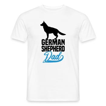 German Shepherd Dad - Männer T-Shirt - Weiß - Vorne - AI Model Male 178 dark (178cm)