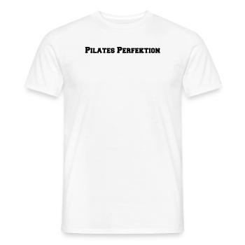 Pilates - Pilates Perfektion - Männer T-Shirt - Weiß - Vorne - AI Model Male 178 dark (178cm)