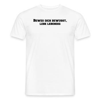 Pilates - Beweg dich bewusst, lebe lebendig - Männer T-Shirt - Weiß - Vorne - AI Model Male 178 dark (178cm)