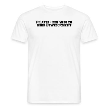 Pilates - Pilates - der Weg zu mehr Beweglichkeit - Männer T-Shirt - Weiß - Vorne - AI Model Male 178 dark (178cm)