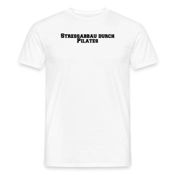 Pilates - Stressabbau durch Pilates - Männer T-Shirt - Weiß - Vorne - AI Model Male 178 dark (178cm)