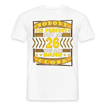 26. Geburtstag - Männer T-Shirt - Weiß - Vorne - AI Model Male 178 dark (178cm)