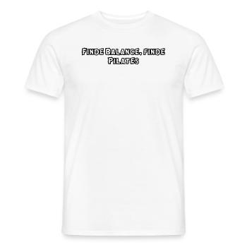 Pilates - Finde Balance, finde Pilates - Männer T-Shirt - Weiß - Vorne - AI Model Male 178 dark (178cm)