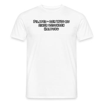 Pilates - Pilates - der Weg zu einer gesunden - Männer T-Shirt - Weiß - Vorne - AI Model Male 178 dark (178cm)