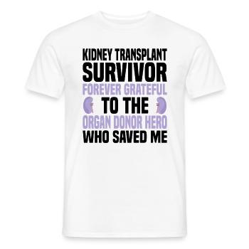 Nierentransplantation Cancer Disease Awareness - Männer T-Shirt - Weiß - Vorne - AI Model Male 178 dark (178cm)