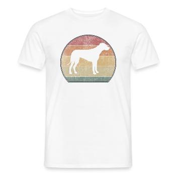 Retro Rhodesian Ridgeback Sunset - Men's T-Shirt - white - Front - AI Model Male 178 dark (178cm)