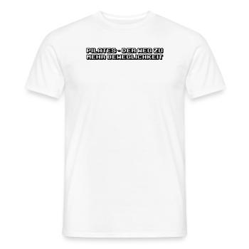 Pilates - Pilates - der Weg zu mehr Beweglichkeit - Männer T-Shirt - Weiß - Vorne - AI Model Male 178 dark (178cm)