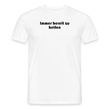 Feuerwehr - Immer bereit zu helfen - Männer T-Shirt - Weiß - Vorne - AI Model Male 178 dark (178cm)