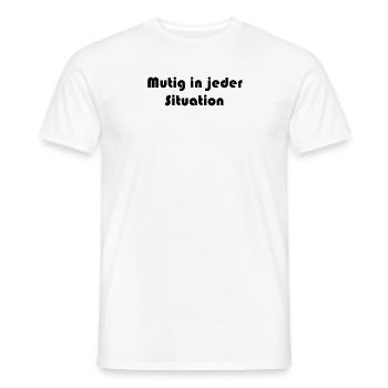 Feuerwehr - Mutig in jeder Situation - Männer T-Shirt - Weiß - Vorne - AI Model Male 178 dark (178cm)