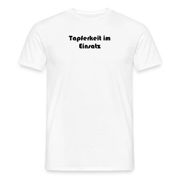 Feuerwehr - Tapferkeit im Einsatz - Männer T-Shirt - Weiß - Vorne - AI Model Male 178 dark (178cm)
