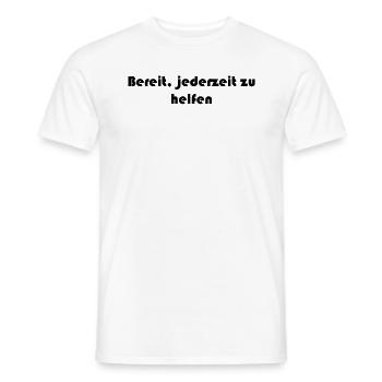 Feuerwehr - Bereit, jederzeit zu helfen - Männer T-Shirt - Weiß - Vorne - AI Model Male 178 dark (178cm)