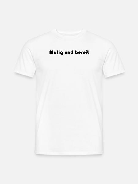 Feuerwehr - Mutig und bereit - Männer T-Shirt - Weiß