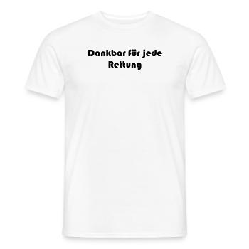 Feuerwehr - Dankbar für jede Rettung - Männer T-Shirt - Weiß - Vorne - AI Model Male 178 dark (178cm)