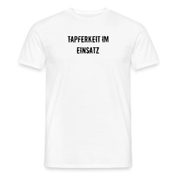 Feuerwehr - Tapferkeit im Einsatz - Männer T-Shirt - Weiß - Vorne - AI Model Male 178 dark (178cm)
