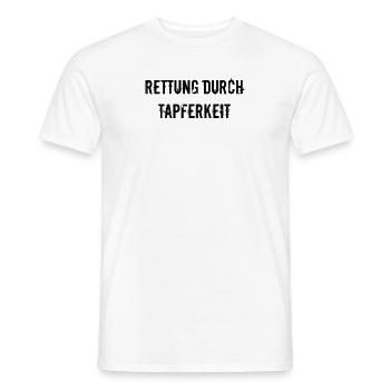 Feuerwehr - Rettung durch Tapferkeit - Männer T-Shirt - Weiß - Vorne - AI Model Male 178 dark (178cm)