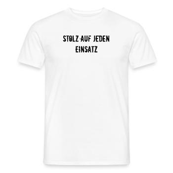Feuerwehr - Stolz auf jeden Einsatz - Männer T-Shirt - Weiß - Vorne - AI Model Male 178 dark (178cm)