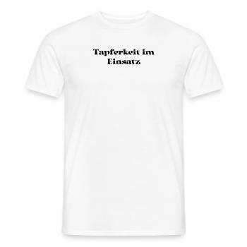 Feuerwehr - Tapferkeit im Einsatz - Männer T-Shirt - Weiß - Vorne - AI Model Male 178 dark (178cm)