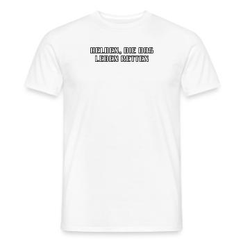 Feuerwehr - Helden, die das Leben retten - Männer T-Shirt - Weiß - Vorne - AI Model Male 178 dark (178cm)