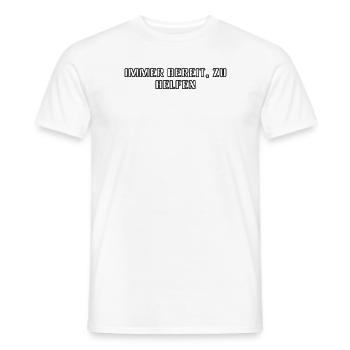 Feuerwehr - Immer bereit, zu helfen - Männer T-Shirt - Weiß - Vorne - AI Model Male 178 dark (178cm)