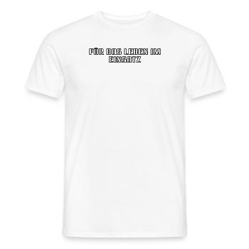 Feuerwehr - Für das Leben im Einsatz - Männer T-Shirt - Weiß - Vorne - AI Model Male 178 dark (178cm)