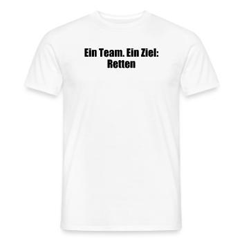 Feuerwehr - Ein Team. Ein Ziel: Retten - Männer T-Shirt - Weiß - Vorne - AI Model Male 178 dark (178cm)