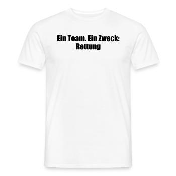 Feuerwehr - Ein Team. Ein Zweck: Rettung - Männer T-Shirt - Weiß - Vorne - AI Model Male 178 dark (178cm)