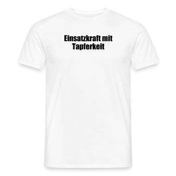 Feuerwehr - Einsatzkraft mit Tapferkeit - Männer T-Shirt - Weiß - Vorne - AI Model Male 178 dark (178cm)