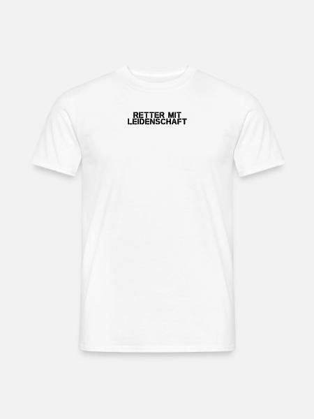 Feuerwehr - Retter mit Leidenschaft - Männer T-Shirt - Weiß