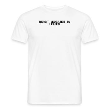 Feuerwehr - Bereit, jederzeit zu helfen - Männer T-Shirt - Weiß - Vorne - AI Model Male 178 dark (178cm)