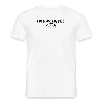 Feuerwehr - Ein Team. Ein Ziel: Retten - Männer T-Shirt - Weiß - Vorne - AI Model Male 178 dark (178cm)