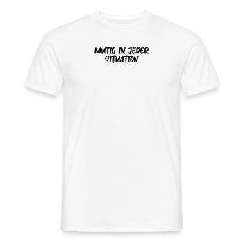 Feuerwehr - Mutig in jeder Situation - Männer T-Shirt - Weiß - Vorne - AI Model Male 178 dark (178cm)
