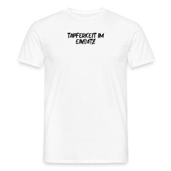 Feuerwehr - Tapferkeit im Einsatz - Männer T-Shirt - Weiß - Vorne - AI Model Male 178 dark (178cm)