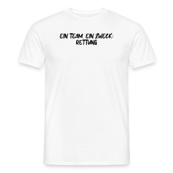Feuerwehr - Ein Team. Ein Zweck: Rettung - Männer T-Shirt - Weiß - Vorne - AI Model Male 178 dark (178cm)