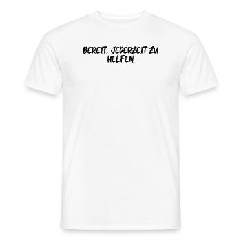 Feuerwehr - Bereit, jederzeit zu helfen - Männer T-Shirt - Weiß - Vorne - AI Model Male 178 dark (178cm)