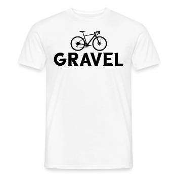 Gravel Bike Fahrrad Radfahrer Radfahrerin - Männer T-Shirt - Weiß - Vorne - AI Model Male 178 dark (178cm)