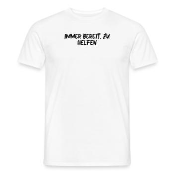 Feuerwehr - Immer bereit, zu helfen - Männer T-Shirt - Weiß - Vorne - AI Model Male 178 dark (178cm)