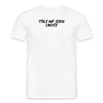 Feuerwehr - Stolz auf jeden Einsatz - Männer T-Shirt - Weiß - Vorne - AI Model Male 178 dark (178cm)