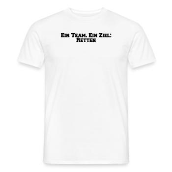 Feuerwehr - Ein Team. Ein Ziel: Retten - Männer T-Shirt - Weiß - Vorne - AI Model Male 178 dark (178cm)