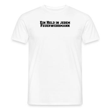 Feuerwehr - Ein Held in jedem Feuerwehrmann - Männer T-Shirt - Weiß - Vorne - AI Model Male 178 dark (178cm)