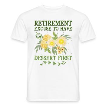Grand-mère retraitée Pension de retraite Grand-mère Reti - T-shirt homme - blanc - Devant - AI Model Male 178 dark (178cm)