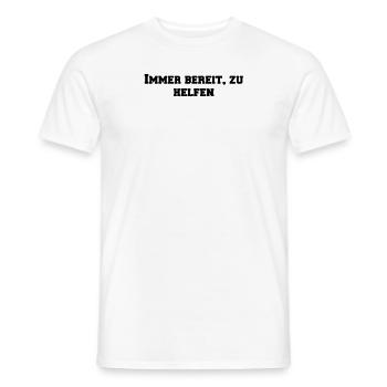 Feuerwehr - Immer bereit, zu helfen - Männer T-Shirt - Weiß - Vorne - AI Model Male 178 dark (178cm)