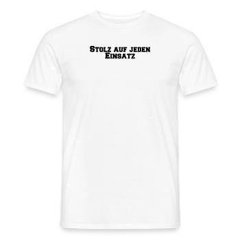 Feuerwehr - Stolz auf jeden Einsatz - Männer T-Shirt - Weiß - Vorne - AI Model Male 178 dark (178cm)