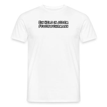 Feuerwehr - Ein Held in jedem Feuerwehrmann - Männer T-Shirt - Weiß - Vorne - AI Model Male 178 dark (178cm)