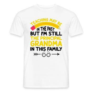 Retired Grandma Pensioner Pension Teacher Teach Re - Men's T-Shirt - white - Front - AI Model Male 178 dark (178cm)