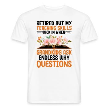 Retired Grandma Pensioner Pension Teacher Teach Re - Men's T-Shirt - white - Front - AI Model Male 178 dark (178cm)